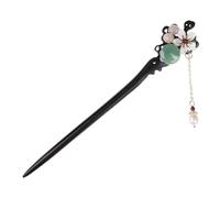 DECORNIJIA Blackwood Hair Chopsticks East Ling Jade Pearl Tassels Vintage Chinese Hair Sticks Women’s Bun Styling Daily Wear