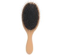 DECORNIJIA Boar Bristle Hairbrush with Solid Wood Handle for Women Scalp Massage and Hair Styling Comb Smooth Rounded Teeth Detangling Brush for All Hair Types Wet Dry Salon and Personal Use