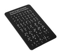 DECORNIJIA Braille Learning Board Raised Dots for Beginners Educational Tactile Tool for Blind Boy Girl Includes Alphabet and Charts
