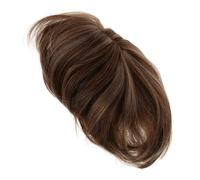 DECORNIJIA Breathable Short Hairpiece for Women Thinning Hair Lightweight Wig Top Natural Look Comfortable Cap Stylish Brown Shade