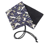 DECORNIJIA Canvas Pencil Roll up Case Large Capacity Cotton Pen Bag 48 Slots Winter Bamboo Crane Blue Decorative Storage Pouch Suitable for Students and Artists
