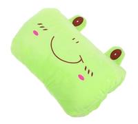 DECORNIJIA Cartoon Frog Plush Hand Warmer Pillow with Double Side Pockets Soft Stuffed Cushion for Cold Days Portable Comfort for Office School and Travel Use