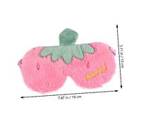 DECORNIJIA Cartoon Strawberry Sleep Mask Plush Eye Cover Breathable Soft Blindfold for Comfortable Lightproof Sleep for Relaxation and Travel Use