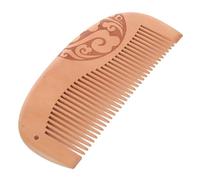 DECORNIJIA Carved Pattern Wooden Comb Anti-static Fine Tooth Detangling Hair Comb for Women Men Long Hair Beard Massage Grooming Tool Portable Short Design