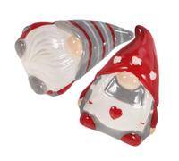 DECORNIJIA Ceramic Gnome-Shaped Pepper Shaker Salt Container Kitchen Spice Bottles for Cooking Dining Portable Seasoning Jars for Household Restaurant Camping Barbecue Unique Decorative