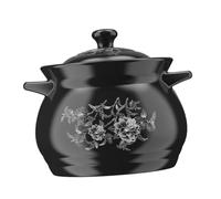DECORNIJIA Ceramic Stock Pot for Stewing Soup and Porridge Heat-Resistant Non-Slip Handles Smooth Glazed Surface Practical Stew Pot Suitable for People Random Color