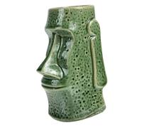 DECORNIJIA Ceramic Tiki Mug Heat-Resistant Cocktail Hawaiian Party Drinkware Creative Bar Decoration for Exotic Tiki Bars and Home Use