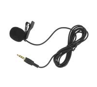 DECORNIJIA Clip on Lavalier Microphone for Smartphone with 3.5mm Jack, Metal Mini Lapel Mic Easy to Carry, Sound Capture, Black Wired Microphone for Recording and Live Streaming