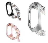 DECORNIJIA Colored Crystal Pearl Bracelet Strap for Stylish Agate Watch Band Replacement Comfortable Ergonomic Design Durable Material for Sports and Everyday Wear White