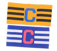 DECORNIJIA Colorful Durable Football Captain's Armband Soft Soccer Captain Band for Men and Women for Team Sports Blue Yellow