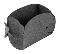 DECORNIJIA Container Foldable Storage Basket 16.11x7.86x6.68 Inch Felt Whale Shape Grey Cartoon Sundry Basket Nursery Room Organiser