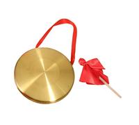 DECORNIJIA Copper Gong with Mallet Traditional Chinese Percussion Instrument for Home Decor and Stage Performances