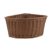 DECORNIJIA Corner Storage Basket Handwoven Decorative Organizer Bin for Snacks Cosmetics Clothing and Sundries Multi-functional Woven Corner Basket for Bathroom Kitchen Wardrobe Nursery