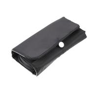 DECORNIJIA Cosmetic Storage Roll Bag Black Travel Makeup Brush Organizer Pouch Foldable Professional Makeup Tools Holder for Women