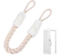 DECORNIJIA Cotton Door Strap Latch for Pets White Safety Door Stopper with Finger Pinch Guard Easy to Install for Home Use