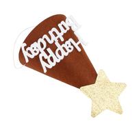 DECORNIJIA Creative Felt Birthday Hat Adorable Five-point Star Design Thickened Party Cap for Adults and Safe Comfortable Wear Lovely Birthday Party Decoration Accessory