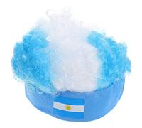 DECORNIJIA Creative National Flag Clown Wig Football Fan Costume Headpiece for Parties Festivals Carnivals Lightweight Fun Wig for Unforgettable Moments