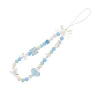 DECORNIJIA Crystal Beaded Phone Lanyard Stylish Butterfly Bowknot Heart Design Wrist Strap for Women Mobile Phone Chain Hanging Accessory