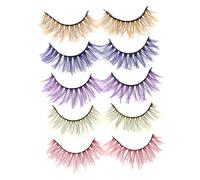 DECORNIJIA Decorative False Eyelashes Women False Eyelashes 5Pcs Reusable Easy to Remove Fashionable Chic Eye Accessories for Party and Kinds of Occasions