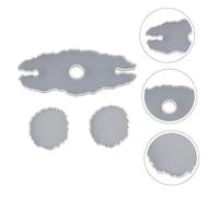 DECORNIJIA DIY Silicone Crystal Drip Tray Mold Set for Irregular Glass Cup Holder Durable Reusable Coaster Mold for Wine Cup Display and Home Decoration Craft