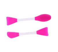 DECORNIJIA Double-head Applicator Brush Face Mask Brush Set 2pcs Purple Silicone Skin Care Tools for Facial Mud Mask Application and Massage for DIY Beauty Care