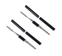 DECORNIJIA Double Head Poly Extension Gel Brush for Nail Art Manicure Dual-ended Nail Brush and Picker for Painting Carving and Polish Application for Experts and Beginners
