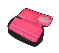 DECORNIJIA Double Layer Portable Lipstick Pouch Washable Cosmetic Storage Bag Polyester Travel Makeup Organizer for Women