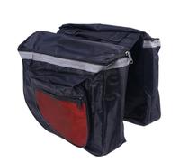 DECORNIJIA Double Side Cycling Side Bag for Mountain and Road Bikes Large Capacity Rear Trunk Bag with Carry Handle Buckles Compatible with All Rear Racks Black Red Double Pack