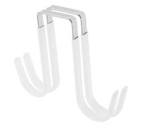 DECORNIJIA Double-Sided Over Door Hooks 2pcs No Drilling 4.5Cm Wide Coat and Hat Hangers for Kitchen Cabinets and Bathroom Doors