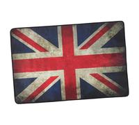 DECORNIJIA Drum Soundproofing Mat Non-slip Vintage Union Jack Carpet 80x120cm Jazz Drum Rug Dustproof Noise Reduction Musical Instrument Floor Mat