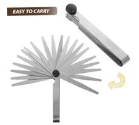 DECORNIJIA Dual Marked Steel Feeler Gauge with Flower Design Foldable Metric and Imperial Gap Measuring Tool for Mechanics Engineers and Designers Wear-resistant with Oil Coating and