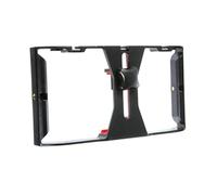 DECORNIJIA Durable Handheld Phone Video with Tripod Mount Reusable Plastic Smartphone Holder for Filmmakers and Video Producers Compatible with Cell Phones Black Red