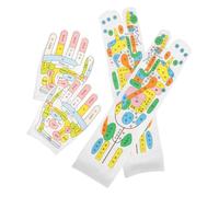 DECORNIJIA Elastic Breathable Acupressure Massage Glove and Reflexology Socks for Men and Women Comfortable Soft Material with Printed Guide Suitable for Fatigue Relief and Joint Massage