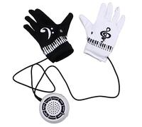 DECORNIJIA Electronic Piano Gloves with Built In Speaker and Clip Portable Musical Fingertips for Adults Easy to Play Electric Keyboard Music Instrument Gloves for Party Performance