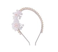 DECORNIJIA Elegant All Match Pearl Flower Headband for Brides Comfortable Handmade Wedding Hair Accessory with Delicate Floral Ornaments for Romantic Hairstyles