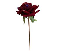 DECORNIJIA Elegant Red Rhinestone Rose Hair Stick for Long and Thick Hair with Smooth Edges Easy Fixation Bun Holder for Party Wedding Birthday and Daily Wear Gift