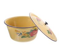 DECORNIJIA Enamel Stew Pot 28Cm Large Capacity Cooking Pot with Lid Smooth Texture and Even Heating for Home Kitchen