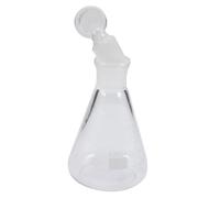 DECORNIJIA Erlenmeyer Conical Glass Flask with Stopper High Temperature Resistant Laboratory Chemistry Vessel for Educational Science Experiments