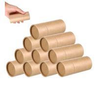 DECORNIJIA Essential Oil Bottle Storage Boxes Cylinder, 10Pcs Kraft Paperboard Tubes with Lid for Tea and Cosmetic 50Ml, Suitable for Wedding and Party