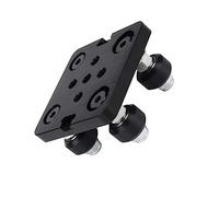 DECORNIJIA European Aluminum Profile Pulley with Back Support Plate Rail Compatible Printer Parts Accessories for Cnc and DIY Systems Sliding Smoothness