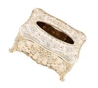 DECORNIJIA European Vintage Acrylic Tissue Box Cover Gold-plated Napkin Holder for Home and Office Elegant Decorative Storage Organizer for Facial Tissues Compact and Convenient Design