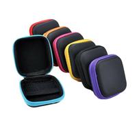 DECORNIJIA Eva Headphone Storage Case Earbud Pouch Portable Hard Shell Carrying Box for Travel Wired Earphones Navy