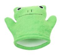DECORNIJIA Exfoliating Mittens for Bathing Dual-Sided Toweling Bathing Glove 20.5X17.5Cm Removes Dead Skin Cells Soft Frog Shape Shower Supply Body Scrubbing Mitt