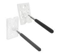 DECORNIJIA Extendable Telescopic Parking Card Holder Rod Portable Car Permit Pass Holder Transparent and White Space-saving Design for Residential and Commercial Parking