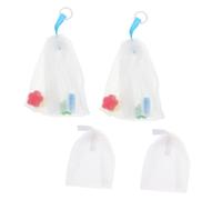 DECORNIJIA Facial Foaming Nets Soap Net 4pcs Set for Gentle Exfoliating and Rich Bubble Creation, Soft Mesh Material for Daily Face Cleansing and Skincare Routine