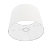 DECORNIJIA Faux Linen Lampshade for Side Table and Floor Lamps Soft Glow White Fabric Drum Cover Elegant Bedside Desk Lamp Shade for Bedroom Living Study
