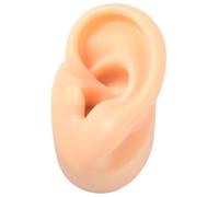 DECORNIJIA Flexible Soft Silicone Left Ear Model for Piercing Practice and Jewelry Display Human Ear for Professional Training and Earring Showcase Lightweight Portable Body Part Simulation