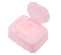 DECORNIJIA Flip Cover Wipes Container Holder for Diaper Wipes and Makeup Cotton Pads Portable Dustproof Storage Box with Easy Pullout Design for Home Travel Office Pink