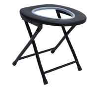 DECORNIJIA Foldable Toilet Chair with Fixed Ring and Portable Bag, Outdoor Portable Toilet Stool for Travel and Bedside Use, Lightweight and Compact Design for Elderly and Disabled Users Random Color