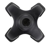DECORNIJIA Four Legged Walking Stick Tips Rubber Slip Hiking Pole Replacement Protectors for Stability Concrete Gravel Dirt Durable Flexible Black Accessories